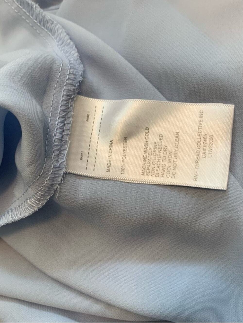 LAUNDRY BY SHELLI SEGAL Sleeveless Scalloped Blouse Women's Medium Blue Top - Picture 9 of 9